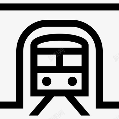 隧道穿越时空隧道运输54直线图标图标