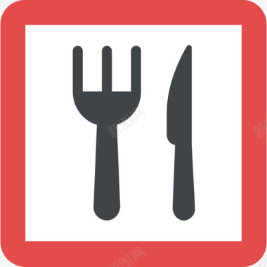 餐厅餐厅符号25公寓图标图标