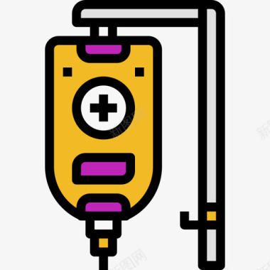 输血医院保健线颜色图标图标