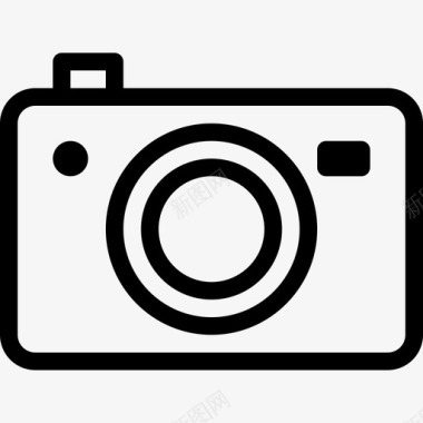 旅游摄影照相机摄影图像线性图标图标