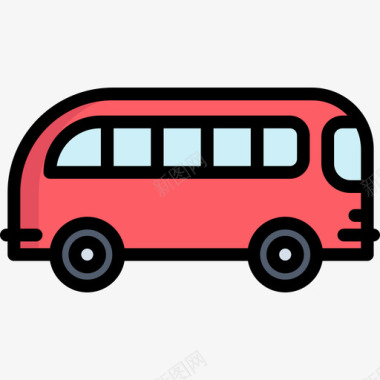 公共交通标识公共交通市中心2线性颜色图标图标