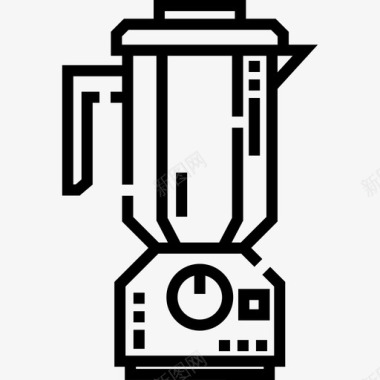 矢量搅拌机搅拌机厨房工具13线性图标图标
