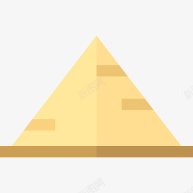 金字塔沙漠平坦图标图标