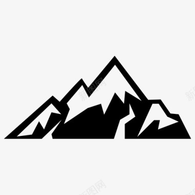 山水素材山丘陵区山水图标图标