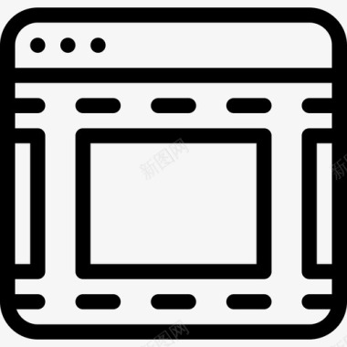 分类应用浏览器windows和应用程序2线性图标图标