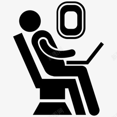 飞机座位航空旅行游客图标图标