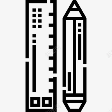 工程素材铅笔工程16直线图标图标