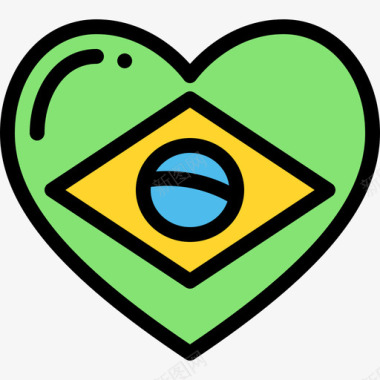 巴西旅游巴西巴西狂欢节8线性颜色图标图标