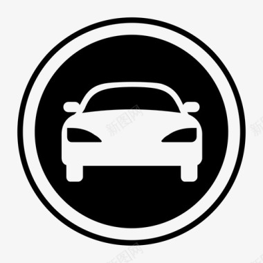 公共标识红交通工具公共汽车汽车图标图标