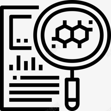 埃博拉研究研究科学49线性图标图标