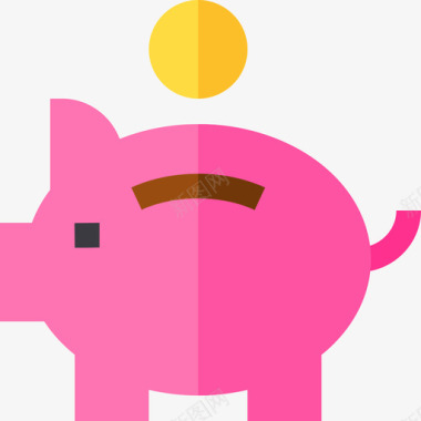 小猪存钱罐保险7号平的图标图标