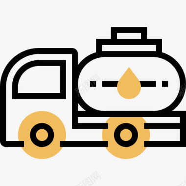 燃料车工程车黄影图标图标