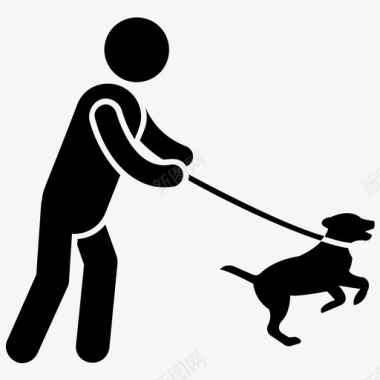 宠物跑步狗训练师狗训练图标图标