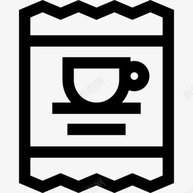 咖啡厅咖啡32号咖啡厅直线型图标图标