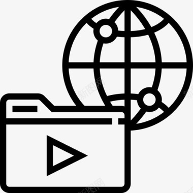 数据共享数据共享云技术5线性图标图标