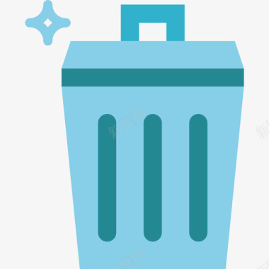 垃圾桶清洁24扁平图标图标
