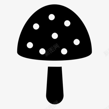 蘑菇菌类有机食品图标图标