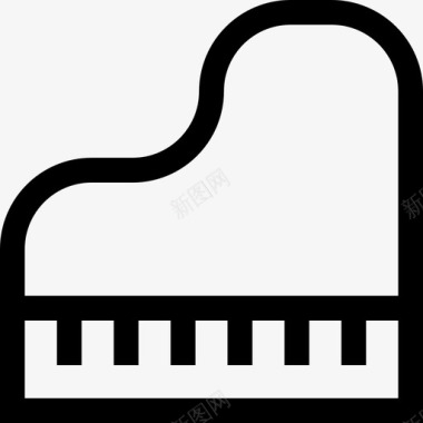 钢琴艺术工作室4线性图标图标