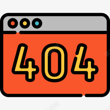 404错误web维护4线性颜色图标图标