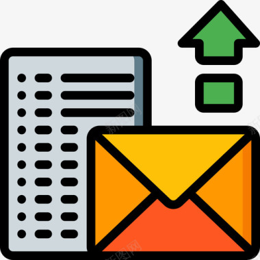 邮件标志电子邮件网络性能5线颜色图标图标