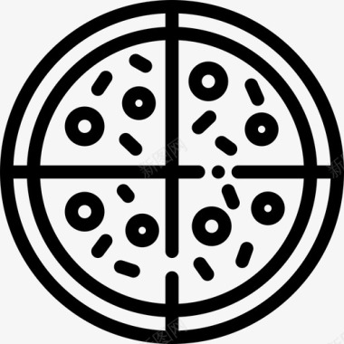 披萨面包店13直式图标图标