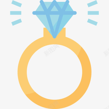 戒指结婚77扁平图标图标
