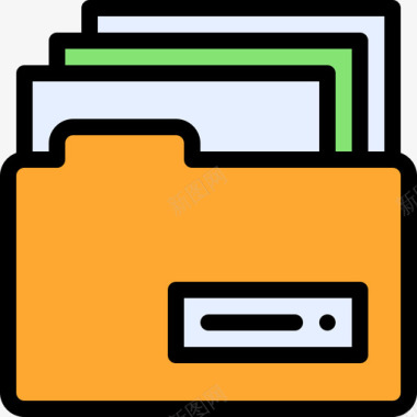 文件和文件夹文件夹私家侦探9线性颜色图标图标