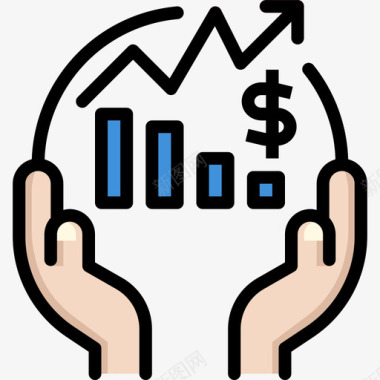 财务工作汇报财务保险2线性颜色图标图标
