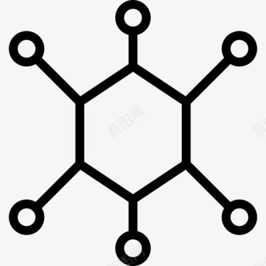 科学竞赛分子科学17线性图标图标