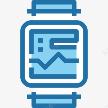 智能手表健身和健康2蓝色图标图标