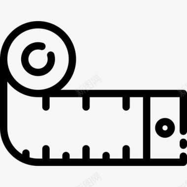 健身图标素材卷尺健身器材2线性图标图标