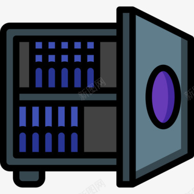 网络大数据Safebox网络和数据库10线性颜色图标图标