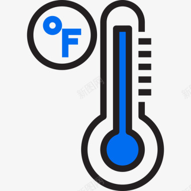 水温温度计温度计天气112线性颜色图标图标