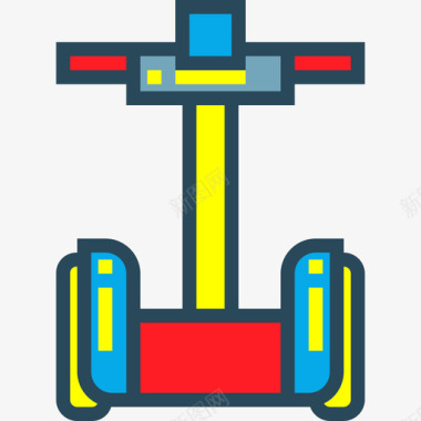 土地iconSegway小工具填充图标线性颜色图标