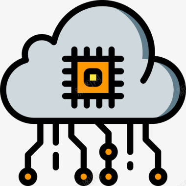 生产许可标识云计算人工智能20线性颜色图标图标
