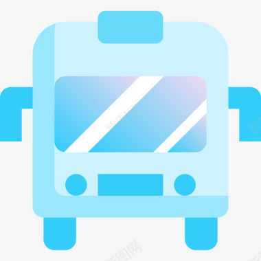 122路公交车蓝色图标图标