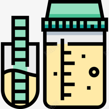 尿液健康检查线颜色图标图标