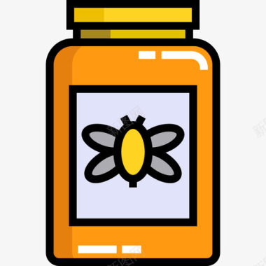 枇杷蜂蜜蜂蜜农业2原色图标图标