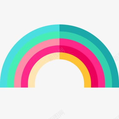 彩虹卡纸彩虹人际关系和情感4平淡图标图标