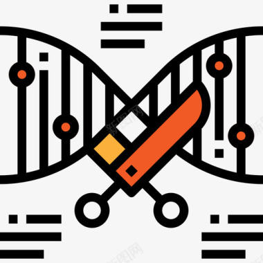 DNA细胞Dna科学47线性颜色图标图标