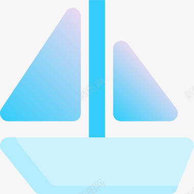 帆船运动39蓝色图标图标