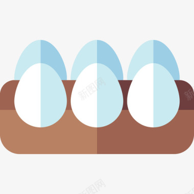 鸡蛋面包房8扁平图标图标