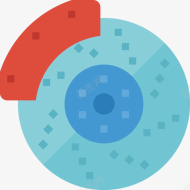 制动盘车辆维修12扁平图标图标