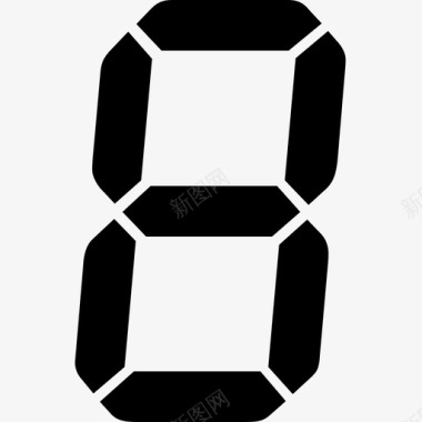 水墨数字8免扣数字8图标