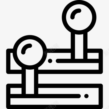 杠杆杠杆工厂13线性图标图标