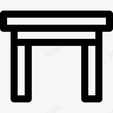 桌子家具和家居2线性图标图标