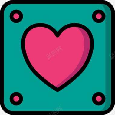 心脏心脏电子游戏9线性颜色图标图标