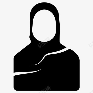 穆斯林妇女阿拉伯妇女巴拉尼亚妇女图标图标