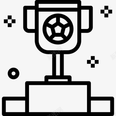 奖杯奖杯足球13直线型图标图标