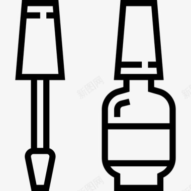 水彩指甲油指甲油美甲51线性图标图标